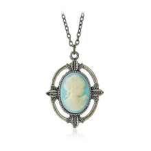 (004) The Vampire Diaries Necklace Elena Gilbert Necklaces For Women Movie Jewelry Charm Katherine Klaus Forbes Blue Stone Choker