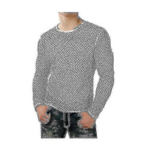 (M, White) Sexy Men"s T-shirt Mesh Fishnet Sleeveless Undershirt Top Xixizz40