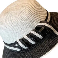 Ceinture tressée élégante, chapeau de paille tissé à la-Blanc