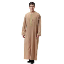 (L, camel) Muslim Islamic Clothing Men Jubba Thobe Print Zipper Kimono Long Robe Saudi Musulman Wear Abaya Caftan Islam Dubai Arab Dressingzz