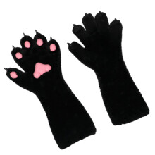 Fursuit Anime gants à main adulte mascarade fête Costume-Noir