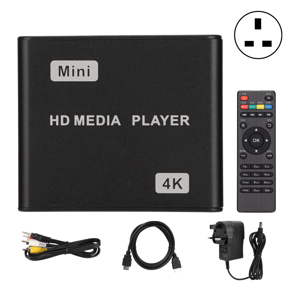 Mini 4K Media Player,Hdmi Digital Media Player With Multiple Mode Playback And H.265 Decoding,Supports Usb Drive Sd Card For Full Hd 1080P Video, Good 9420858947127