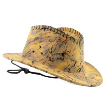 Chapeaux de Cowboy unisexes pour adultes, avec corde à-Jaune