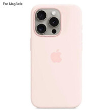 (Light Pink, Multicolor) For iPhone 15 Pro Case Compatible with MagSafe Liquid Silicone Phone Back Cover [Induction Popover]