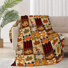 (100x130cm-S, 12) Halloween Throw Blanket for Couch Bed Halloween Fall Thanksgiving Gift Blanket Pumpkin and Ghost Print Blankets Sofa Blankets