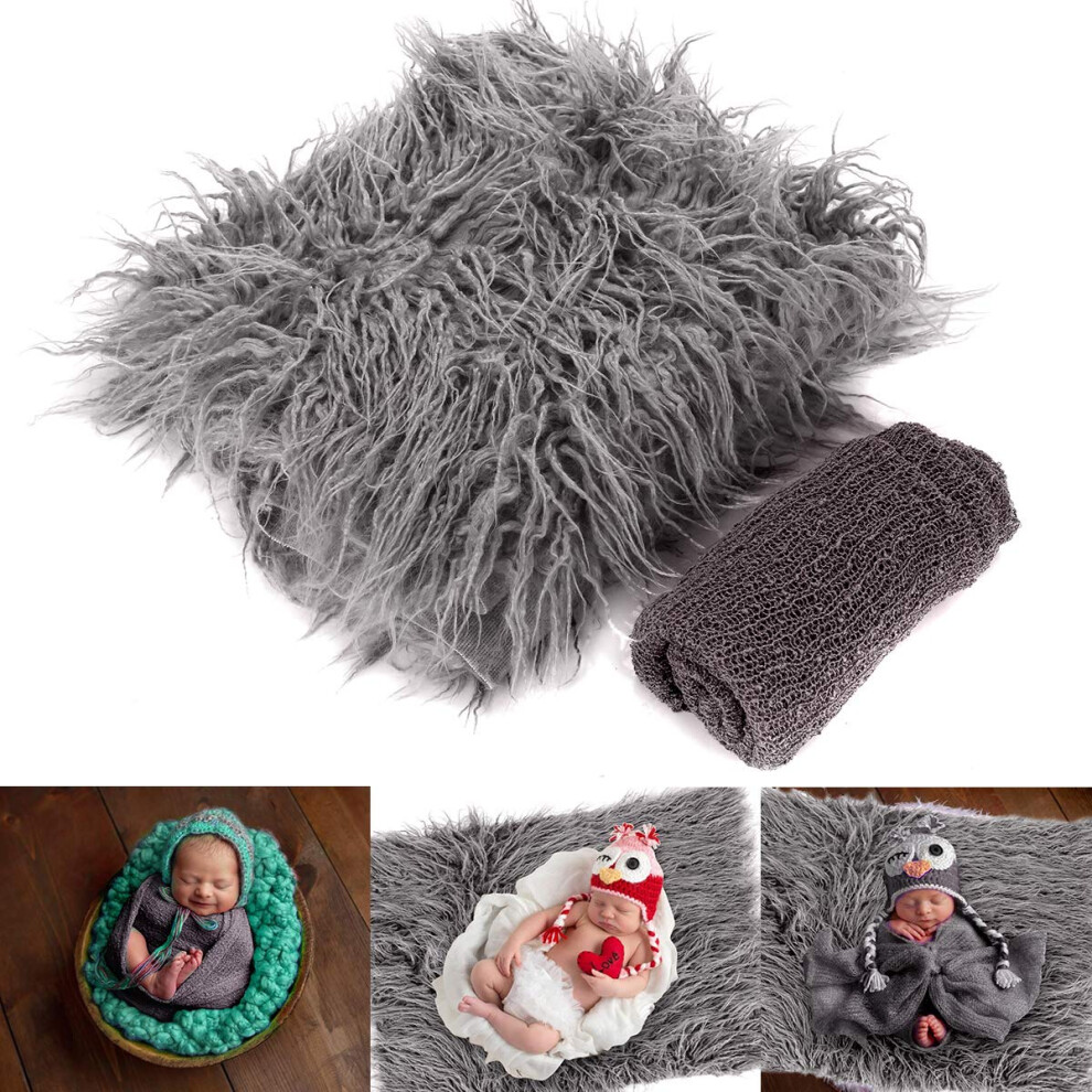 Baby Born Photo Props Wraps, Pack Of 2 Fluffy Blanket Stretch Ripple Wrap 9365049345996