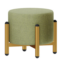 Triple HeightAdjustable Sofa Stool, Stackable Round Living Room Stool (Green, 28 x 25 cm)