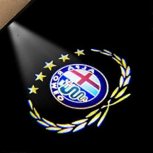 (5) 2pcs Car loho LED Door Light Welcome Light Logo Projector Lamp for Alfa Romeo Giulia Giulietta Mito Stelvio Brera 147 156 159ZZ15