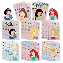 Make a Face Stickers 24PCS Make Your Own Princess Sticker for Kids Toddlers