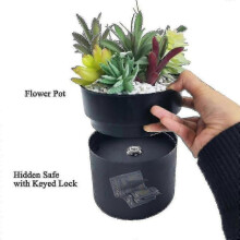 (white) Large Flower Pot Hidden Safe Lock Box Surprise Secret Hideaway Plant Stash Hide Money, Keys, Jewlery Organizer Other Valuables High Quality