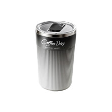 Koffiemok van 450 ml met temperatuurdisplay-Gradient zwart