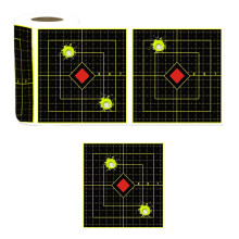 Selfadhesive fluorescent yellow 6inch targets for air rifle, range, outdoor training 100 pieces