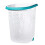 White Rolling Plastic Laundry Hamper for Adult Narrow Hamper on Wheels 1