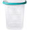 White Rolling Plastic Laundry Hamper for Adult Narrow Hamper on Wheels 2