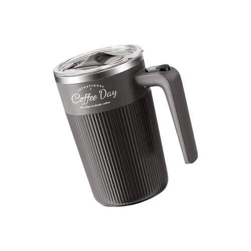 Automatic Magnetic Stirring Coffee Cup USB Rechargeable-Black
