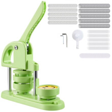 Máquina de Insignias-Duoku-58 mm-Prensa para Insignias Personalizadas de Plástico-con 100 Kits de Consumibles-Verde