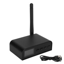 Innovative Doppelfunktion, Bluetooth 5.1 Audio-Adapter-Empfänger-Sender für Heimkino, Echtzeit-Bildschirmanzeige, automatische Wiederverbindung