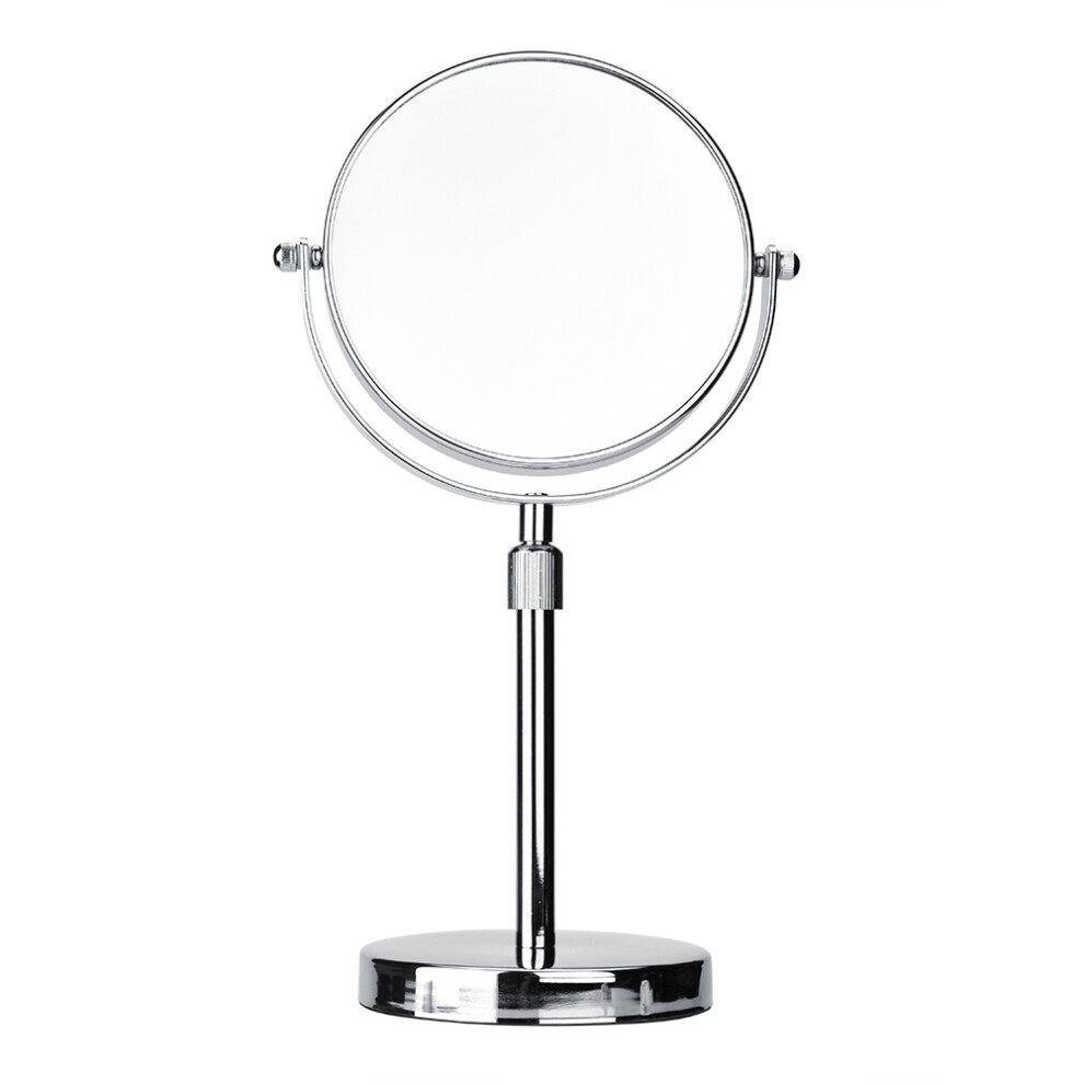 Magnification Mirror For Makeup Tabletop Double-Sided Mirror With 3X Magnifying Glass 360 Degree Swivel Design Anti-Slip Base And Retractable Structur