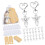 30Pcs Angel Wing Pendant Keychain with Drawstring Gauze Bag-A04 1