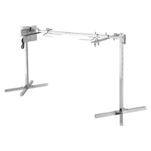 Barbacoa Rôtissoire-Duoku-con Capacidad de Carga de 40 kg, Kit de Rotisserie Eléctrico Ajustable en 8 Alturas