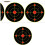 Splatter Target, Splatter Burst area targets,100 sheets adhesive  6inch 5