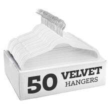 Convenient Velvety Surfaces Hanger With No Trace Design-White