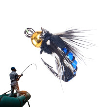 Fly fishing lure with hooks for wet jigging trolling casting in rivers lakes Ref: 6195