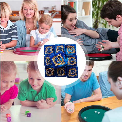 Polyhedral Dice, portable tabletop games, creative dragon pattern, decorative display set for roleplaying games 1