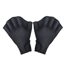 Neoprene Gloves 1 Pair Swimming Water Resistance Fingerless Black