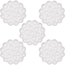 (White) 5pcs Suction Phone Case Adhesive Silicone Suction Cup Phone Holder Case For Hand Mobile Devices Mount