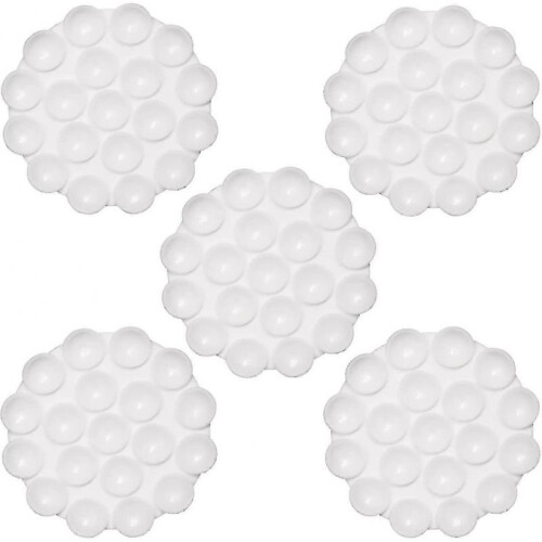 (White) 5pcs Suction Phone Case Adhesive Silicone Suction Cup Phone Holder Case For Hand Mobile Devices Mount