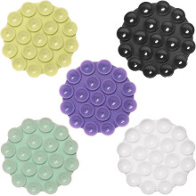 (5colors) 5pcs Suction Phone Case Adhesive Silicone Suction Cup Phone Holder Case For Hand Mobile Devices Mount