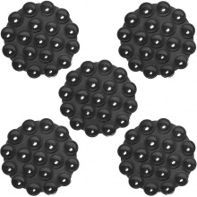 (Black) 5pcs Suction Phone Case Adhesive Silicone Suction Cup Phone Holder Case For Hand Mobile Devices Mount