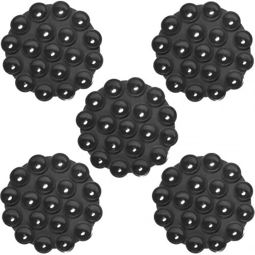 (Black) 5pcs Suction Phone Case Adhesive Silicone Suction Cup Phone Holder Case For Hand Mobile Devices Mount