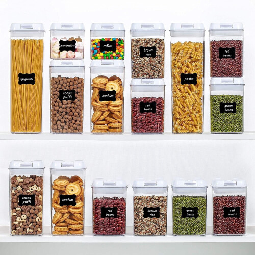 White Plastic Food Storage Containers for Kitchen Organization 1