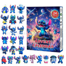 (Stitch full 3D, Stitch J) New Stitch Lilo & Stitch Christmas Advent Calendar Blind Box