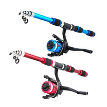 Fishing rod Ultrashort pair of fishing rods set 1.8 m and 2.1 m, complete equipment for saltwater and freshwater fishing (2.1m)