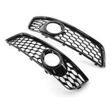 1 Pair Car Front Bumper Fog Light Mesh Grille for  A3 8P 2009-2013 8P0807682D Fog Lamp Honeycomb Grille Covers