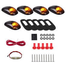 9 LED Car Cab Roof Lights For Truck SUV LED 12V Black Smoked Lens Amber Lamp Car External Lights