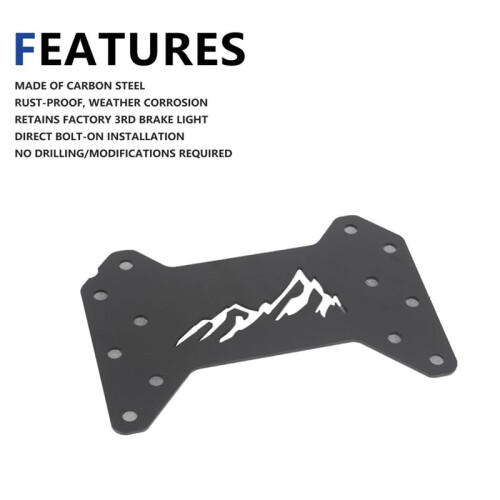 3Rd Brake Light Extension Mounting Bracket for  Bronco 2021-2023 Spare Tire High Brake Light Extension Bracket 2