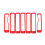 Red Front Grille Frame Headlight Ring Mesh Ring for  2018 New Model  Exterior Modification 3