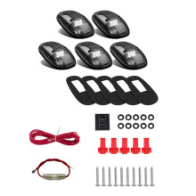 9 LED Car Cab Roof  Lights For Truck SUV LED  12V Black Smoked Lens White Lamp Car External Lights
