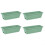 flower boxes: plastic, rectangular, 43x19x15cm, light green, drainage holes 1