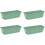 flower boxes: plastic, rectangular, 43x19x15cm, light green, drainage holes 3