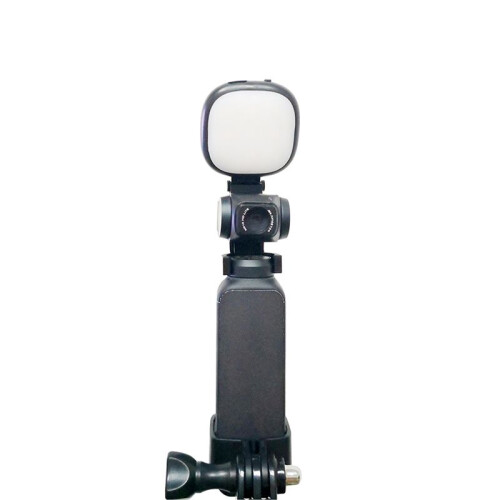 For Pocket3 Adjustable Led Fill Light Lamp + Bracket Clamp Adapter for  Osmo Pocket 1 2 3(A) 2