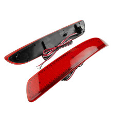 1 Pair Red LED Rear Bumper Reflector Tail Stop Brake Light for- X5 X6 M E70 E71 2006-2013 16475610