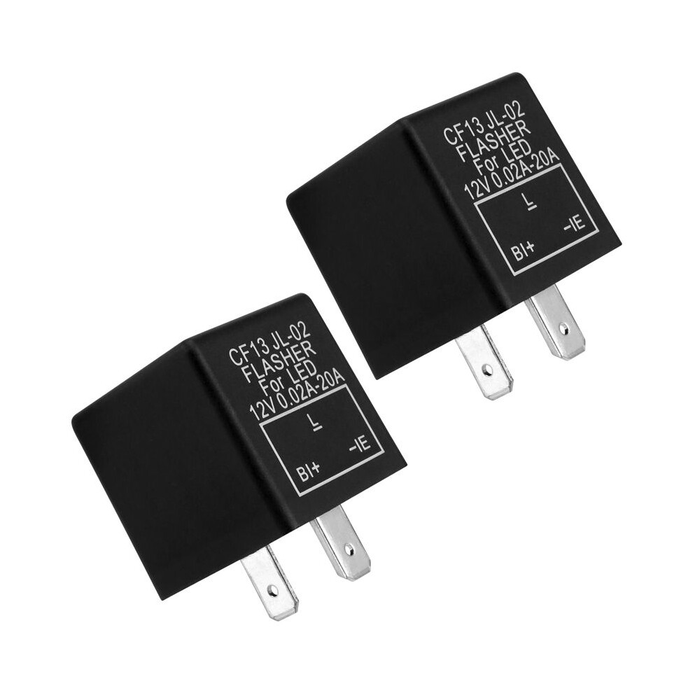 2Pc 12V 3Pin Car Flasher Relay Cf13 Jl-02 Fix Led Turn Signal Indicator Hyper Flash Light 4711274548049
