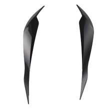 2Pcs Bright Black Front Plated Headlight Cover Light Lamp Eyelid Eyebrow Trim ABS for - F30 F35 2013-2019