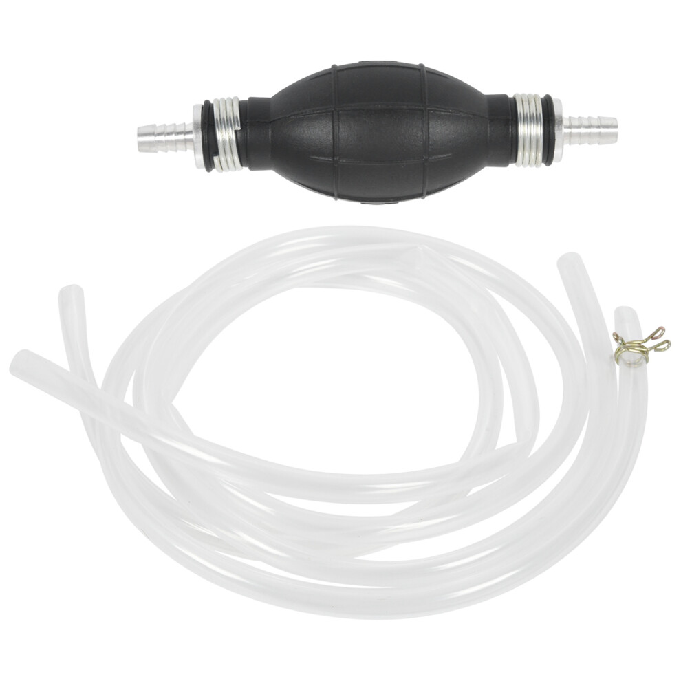 8mm Hand Pump,Fuel Liquid Transfer Pump Manual Hand Pump Suction Oil Water Petrol Fuel Liquid Transfer Pump Pipe with 2M
