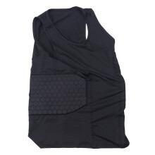 Padded Rib Protector Vest Compression Shirt for Football and Basketball Training, Size L with 3 Protective Pads
